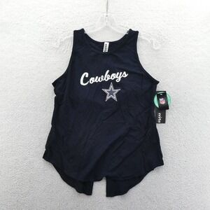 Certo Tank Top Women Small Dallas Cowboys Navy Blue Open Back Star NFL Shirt New